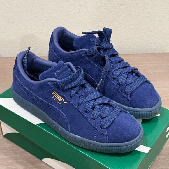 Puma Suede classic mono gold jr kids shoes sneakers - Picture 2 of 7